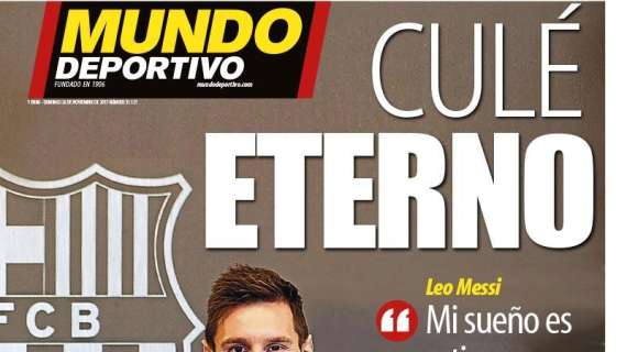 PORTADA - Mundo Deportivo destaca las intenciones de Messi: "Mi sueño es retirarme en el Barça"