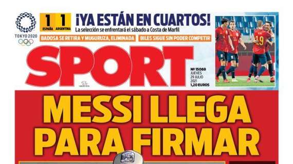 PORTADA | Sport: "Messi llega para firmar"
