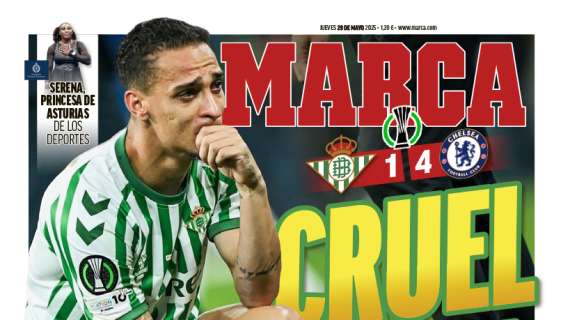 Marca saca en portada el "cruel final" del Betis