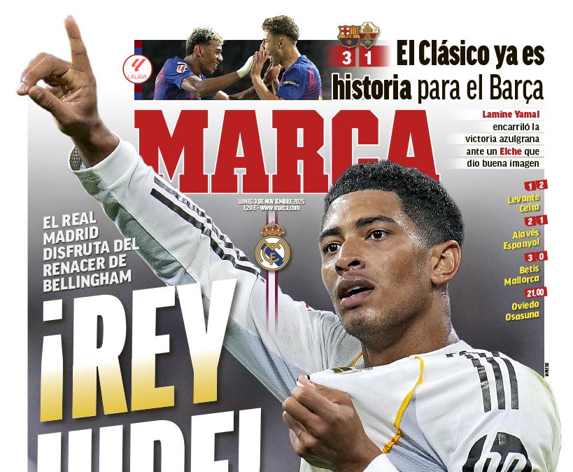 La gran sorpresa de Jude Bellingham: Portada Marca