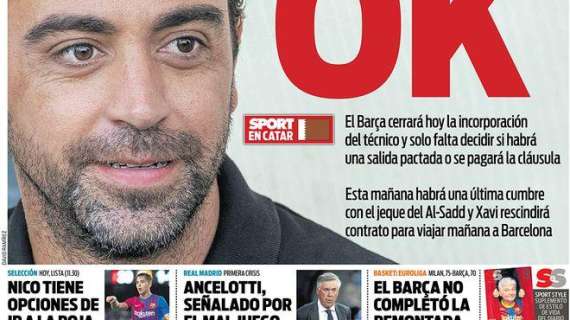 PORTADA | Sport: "Ancelotti, señalado por el mal juego"