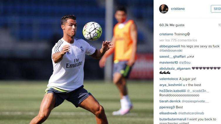 Cristiano vuelve fuerte a los entrenamientos