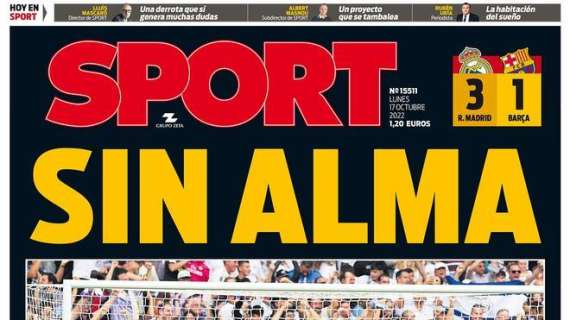 PORTADA | Sport: "Sin alma"