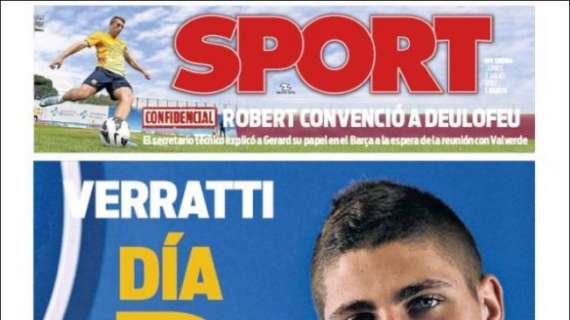 La prensa catalana insiste en Verratti: día clave con cambio de táctica incluida. El Barça a la espera