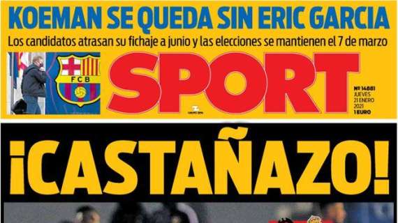 PORTADA - Sport: “El Madrid hace el ridículo y queda eliminado de la Copa"