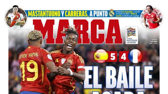 Marca abre con los posibles fichajes: "Mastantuono y Carreras, a punto"