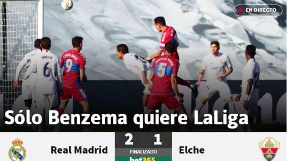 AS, con la épica merengue: "Solo Benzema quiere LaLiga"