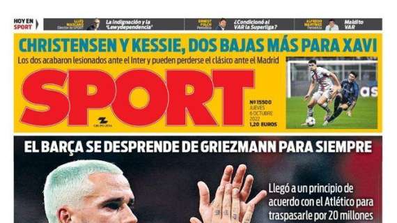 PORTADA | Sport, con el 'caso Griezmann': "Se acabó"