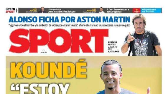 PORTADA | Sport, Koundé: "Estoy aquí por Xavi"