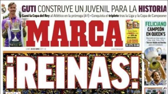 PORTADA - Marca destaca el mérito de Guti como entrenador: "Construye un juvenil para la historia"