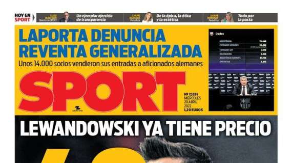 PORTADA | Sport: "Haaland solo contempla ir al Madrid o al City"