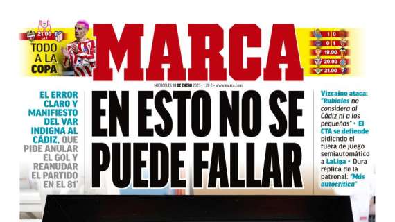 PORTADA | Marca: "En esto no se puede fallar"