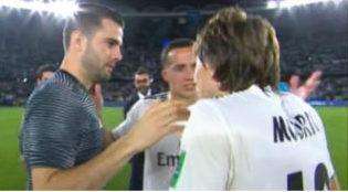 La broma de Lucas a Modric al término de la final: "Dame un puto balón, croata de mierda"
