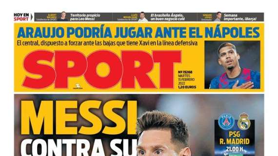 PORTADA | Sport: "Messi contra su pasado"