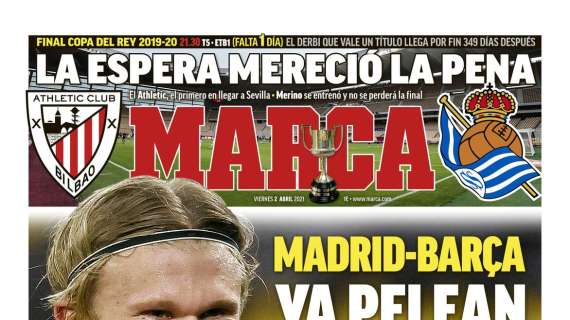 PORTADA - Marca: "Madrid-Barça ya pelean por Haaland"