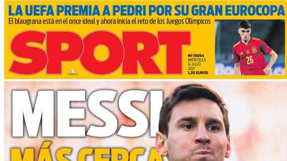 PORTADA | Sport: "Messi, más cerca"