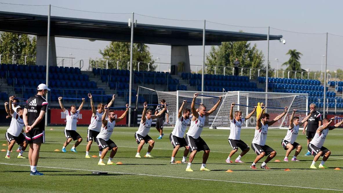 El Madrid completa la segunda sesión con toda la plantilla