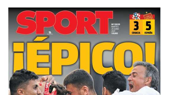 PORTADA | Sport: "¡Épico!"