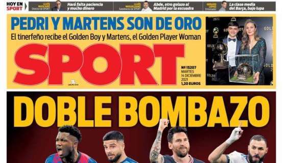 PORTADA | Sport: "Doble bombazo"