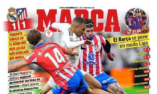 Marca abre en primera plana con el empate del Real Madrid