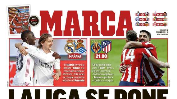 PORTADA - Marca: "LaLiga se pone al rojo"