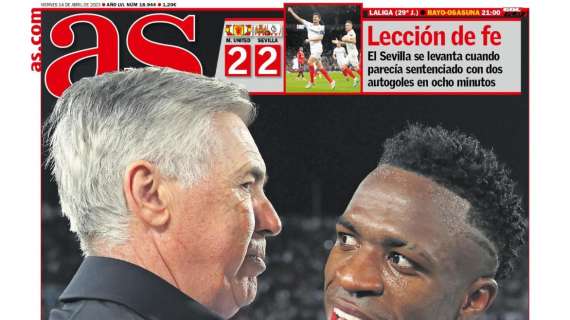 PORTADA | AS, Vinicius: "Ancelotti es el mejor del mundo"