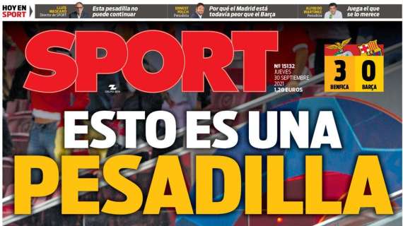 PORTADA | Sport: "Esto es una pesadilla"