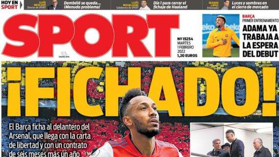 PORTADA | Sport: "¡Fichado! ¡Se queda!"