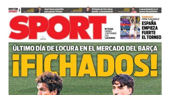 PORTADA | Sport: "Marcos Alonso y Bellerín, ¡fichados!"