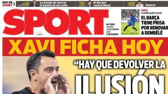 PORTADA | Sport, con el culebrón del banquillo del Barcelona: “Xavi ficha hoy”