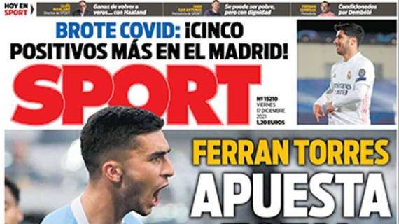 PORTADA | Sport: "Brote COVID: ¡cinco positivos más en el Madrid!"