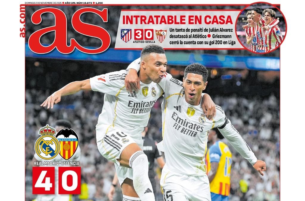 AS saca en primera plana el gran momento del Real Madrid