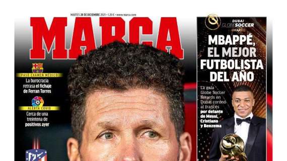 PORTADA | Marca destaca los Globe Soccer Awards: "Mbappé, el mejor futbolista del año"