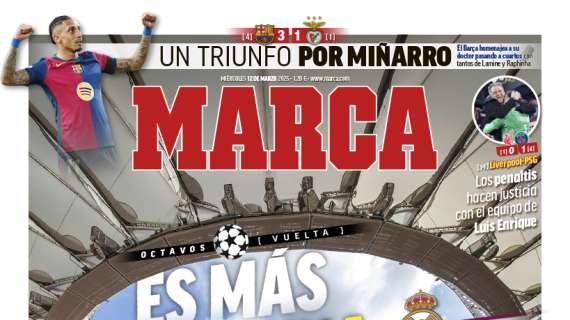 "Es más que una final": el Atlético - Real Madrid, en la portada de Marca