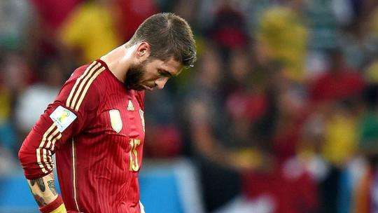 Ramos se incorpora al grupo en los entrenamiento con la Selección
