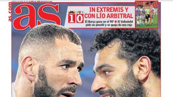 PORTADA - As con Benzema y Salah: "Dos colosos"