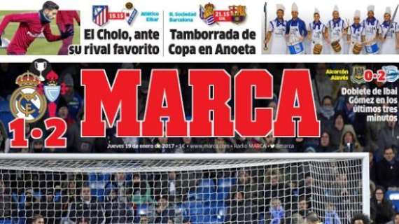 PORTADA - Marca: "El Madrid, contra las cuerdas"