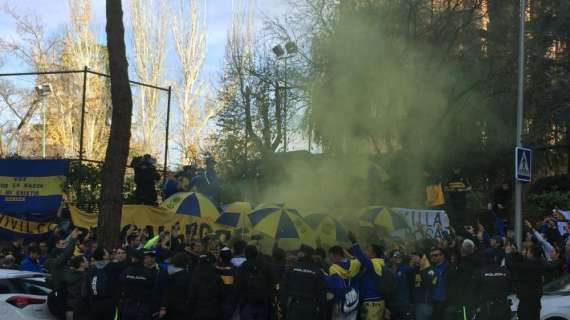 VÍDEO BD - El banderazo de los hinchas de River y Boca en vísperas de la final