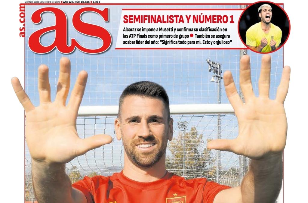 La portada de AS destaca a Unai Simón: "Donde llega Courtois, no llega nadie"