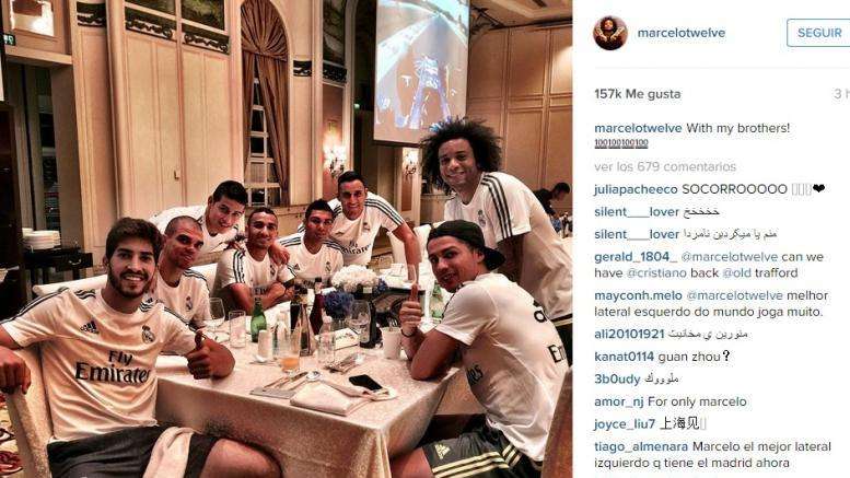 Marcelo hace gala de la unión del vestuario