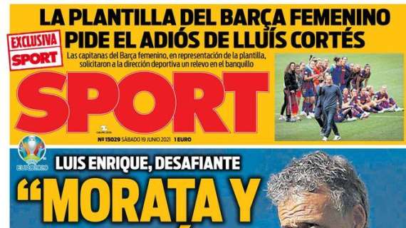 PORTADA - Sport: "Morata y 10 más"
