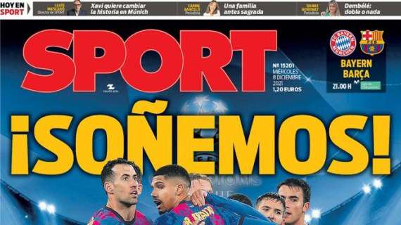 PORTADA | Sport: “El Madrid gana y pasa como primero”