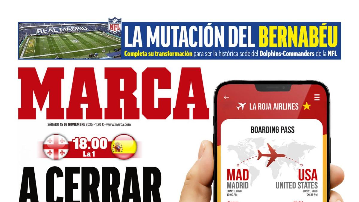 Marca destaca en su portada la clasificación de España para el Mundial