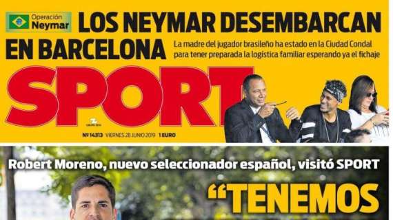 PORTADA - Sport: "Los Neymar desembarcan en Barcelona"