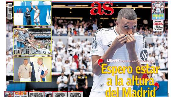 PORTADA | AS, Mbappé: "Espero estar a la altura del Madrid"