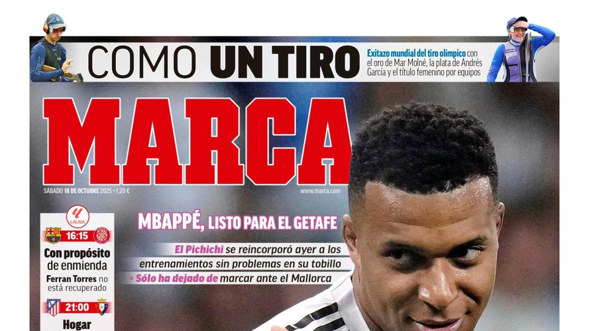 Marca abre en su portada con el regreso de Mbappé: "Aquí está"
