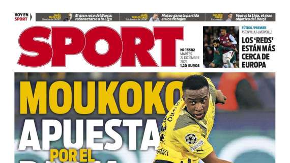 PORTADA | Sport: "Moukoko apuesta por el Barça"