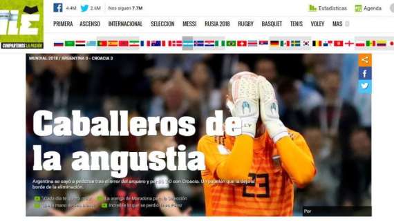 La prensa argentina ya carga contra su selección tras la debacle ante Croacia