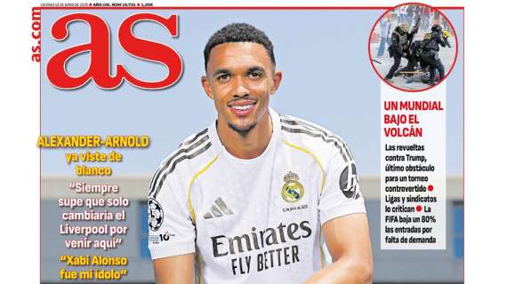 La portada de AS abre con Arnold: "El Madrid me hará mejor"