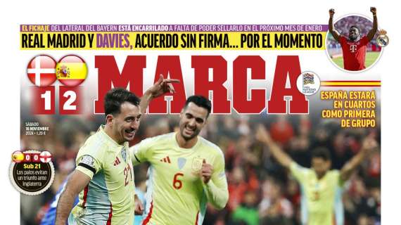 Marca destaca el acuerdo del Real Madrid con Davies en su portada